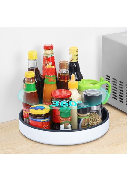 Sağlam Depolama Turntable Çok Fonksiyonlu Tepsi Dairesel Saklama Kutusu Baharat Rafı (Yurt Dışından) fiyatları
