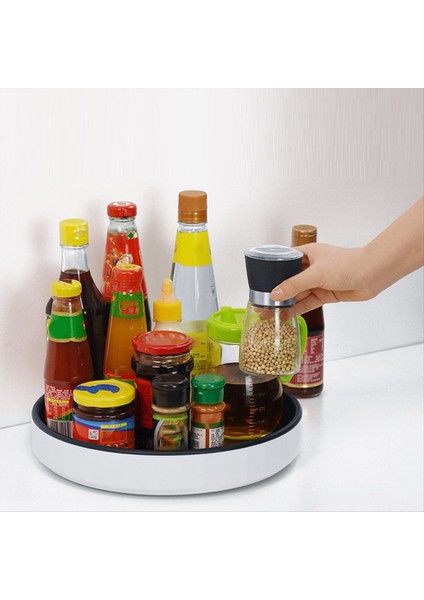 Sağlam Depolama Turntable Çok Fonksiyonlu Tepsi Dairesel Saklama Kutusu Baharat Rafı (Yurt Dışından) indirimleri