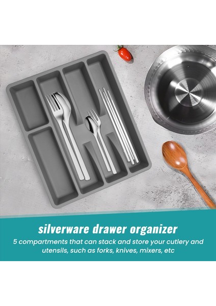 Çekmece Mutfak Çekmecesi Organizer Gümüş Tutucu Edeniz Organizer Çatal Teşheri Tepsisi Plastik Steware Organizatörleri (Yurt Dışından) fırsatları