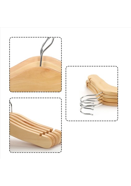 Ahşap Bebek Askıları Çocuk Askıları Çocuk Kıyafetleri Için Çentikli Omuz Tasarımı Dekorasyon Askısı 20 Paket Orta (Yurt Dışından) fırsatları