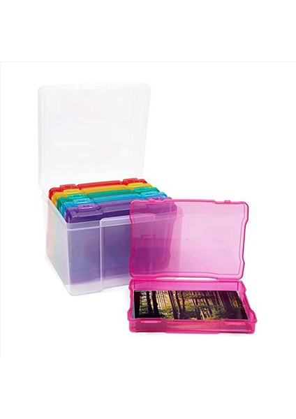 2pcs 5x7 Inç Fotoğraf Kılıfları ve Toka Tasarımı ile Net Zanaat Kaleci 12 Iç Kasa Plastik Saklama Konteyneri Kutusu A (Yurt Dışından) modelleri