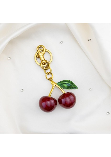 Kiraz Anahtarlık Kiraz Çantası Takılar Çanak Çantalar Için Çanta Takıları Sevimli Kiraz Aksesuarları Kadınlar Için Ler Çanta Takılar (Yurt Dışından) indirimleri
