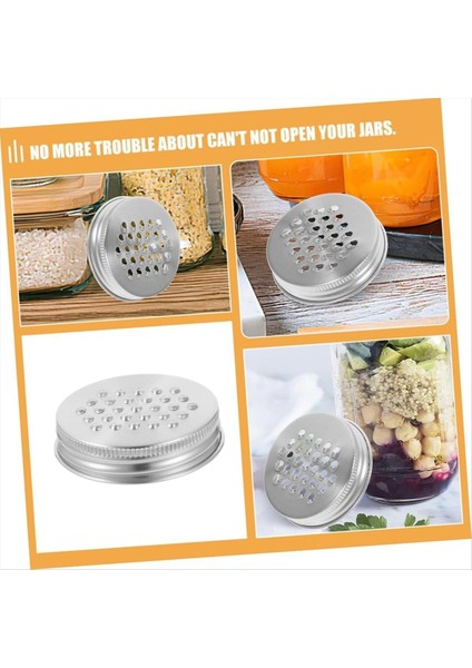8pcs 70MM Mason Kavanoz Metal Grater Kapak Grater Parçalı Kapak Mason Kavanoz Paslanmaz Çelik Geniş Mason Kavanozları Kapaklarla (Yurt Dışından) fırsatları