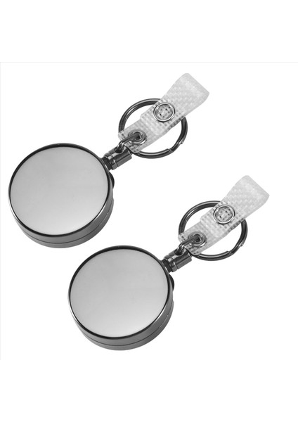 2 Paket Mini Ağır Dereceli Geri Çekilebilir Rozet Tutucu Makarası Metal Kimlik Rozeti Tutucu Kemer Klipsli Anahtar Yüzük Kart Anahtarlık (Küçük Parlak Siyah) (Yurt Dışından) modelleri