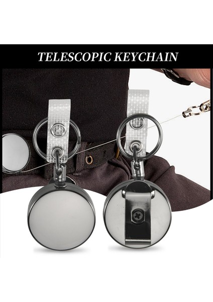 2 Paket Mini Ağır Dereceli Geri Çekilebilir Rozet Tutucu Makarası Metal Kimlik Rozeti Tutucu Kemer Klipsli Anahtar Yüzük Kart Anahtarlık (Küçük Parlak Siyah) (Yurt Dışından) fırsatları