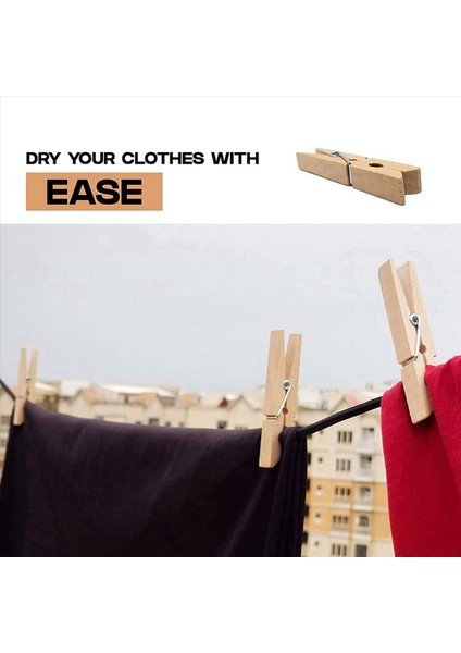 3x Giysiler Pimleri Ilkbahar Ahşap El Sanatları ve Clothingline Çamaşırhanesi Üzerinde Ahşap Giysiler ile Dış Mekan (Yurt Dışından) indirimleri