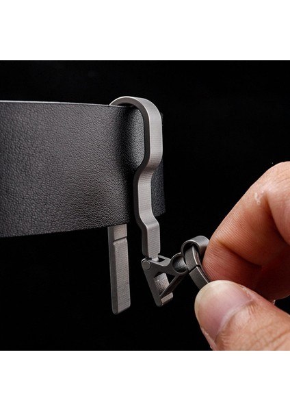 2x Titanyum Kemer Tokası Titanyum Bel Klipsi Anahtarlık Aksesuarları Anahtar Yüzük Tutucu Açık Mekan Taşınabilir Araçlar (Yurt Dışından) fiyatları