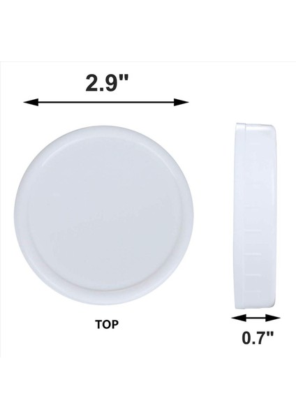 Mason Kavanoz Kapakları Için 120X Normal Ağız Kapakları Mason Konserve Kavanozları ve Daha Fazlası Için Plastik Depolama Kapakları Standart Dıa 70MM (Yurt Dışından) modelleri