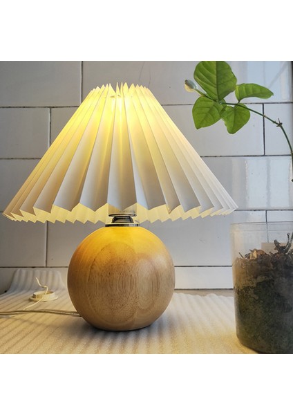 5x Pleats Abrajad Masa Lambası Daimi Lambalar Japon Tarzı Pileli Abajur Yaratıcı Masa Lambası Yatak Odası Lambalar -B (Yurt Dışından) fırsatları