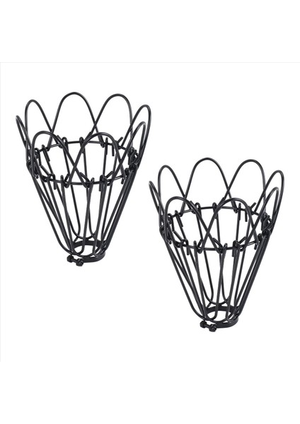 Ayarlanabilir Tel Kafes Abajur 2 Paket Metal Kuş Kafesi Ampul Koruyucusu Ada Kolye Aydınlatma Fikstürü Damla Lamba Tutucu (Yurt Dışından)