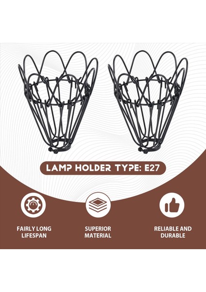 Ayarlanabilir Tel Kafes Abajur 2 Paket Metal Kuş Kafesi Ampul Koruyucusu Ada Kolye Aydınlatma Fikstürü Damla Lamba Tutucu (Yurt Dışından) fırsatları