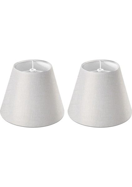 2x Lamba Gölge Keten Kumaş Beyaz Lamba Gölgesi Küçük 5 Inç Üst Çap x 9 Inç Alt Çapı x 7 Inç Boyunda (Yurt Dışından)