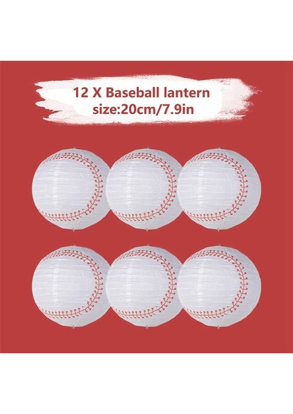8inch Beyzbol Kağıt Fenerler Spor Takımı Partisi Beyzbol Asılı Fener Softbol Partisi Dekorasyonları 12 Parça (Yurt Dışından) fiyatları