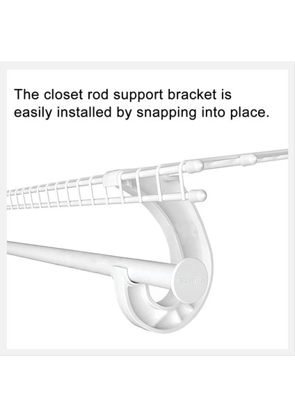 6pcs Asma Dolap Çubuğu Desteği - Asılı Giysiler Için Sağlam J Şeklindeki Dolap Braketleri 3/4 Dolap Raf Çubuğu Tutucu (Yurt Dışından) modelleri