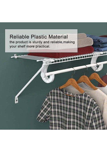 6pcs Asma Dolap Çubuğu Desteği - Asılı Giysiler Için Sağlam J Şeklindeki Dolap Braketleri 3/4 Dolap Raf Çubuğu Tutucu (Yurt Dışından) indirimleri