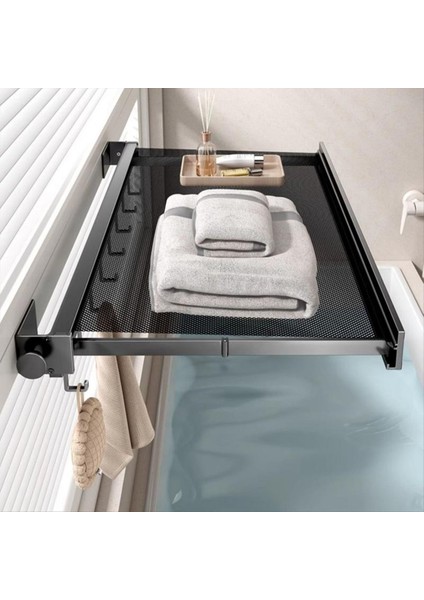 Duvara Monte Kurutma Rafları Çamaşırlar Için Delme Yok Gereken Kurutma Raf Banyo Aksesuarları Kıyafetler Kurutma Net Havlu (Yurt Dışından) modelleri