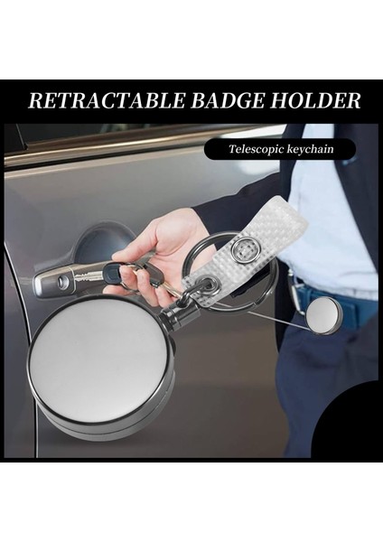 2 Paket Mini Ağır Dereceli Geri Çekilebilir Rozet Tutucu Makarası Metal Kimlik Rozeti Tutucu Kemer Klipsli Anahtar Yüzük Kart Anahtarlık (Küçük Parlak Siyah) (Yurt Dışından) indirimleri