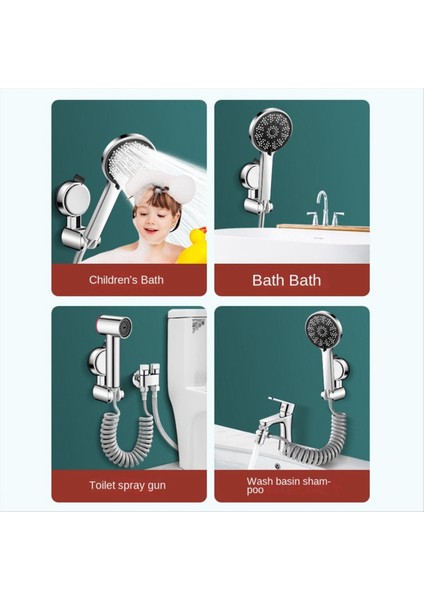 Yeni Benzersiz Yatay Ayar Vantuz El Duş Başlığı Büyük Duş Başlığı Destekleri Duvara Monte Siyah (Yurt Dışından) fırsatları