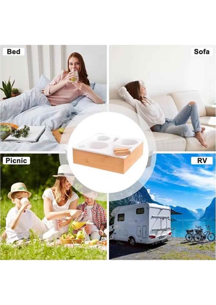 Araba Kupası Tutucu Çıkarılabilir Kanepe Içecek Tutucu Kanepe Organizatörü Handy Kanepe Tepesi Ahşap Yatak Kupası Tekne Yatak Çörekleri Için A (Yurt Dışından) indirimleri