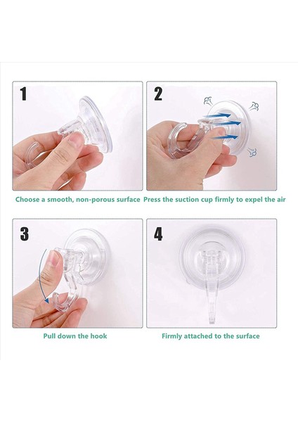 6x Büyük Şeffaf Yeniden Kullanılabilir Ağır Hizmetli Vakum Kupası Kancası (Yurt Dışından) fırsatları