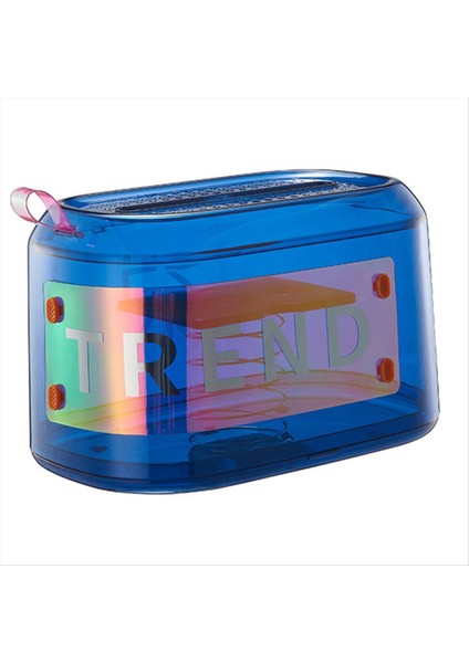 Otomatik Kaldırma Kağıt Kutu Masaüstü Plastik Karton Kağıt Peçete Depolama Rafı Restoran Sehpa Dekorasyon Mavi (Yurt Dışından)