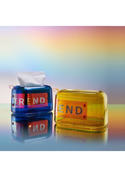 Otomatik Kaldırma Kağıt Kutu Masaüstü Plastik Karton Kağıt Peçete Depolama Rafı Restoran Sehpa Dekorasyon Mavi (Yurt Dışından) modelleri