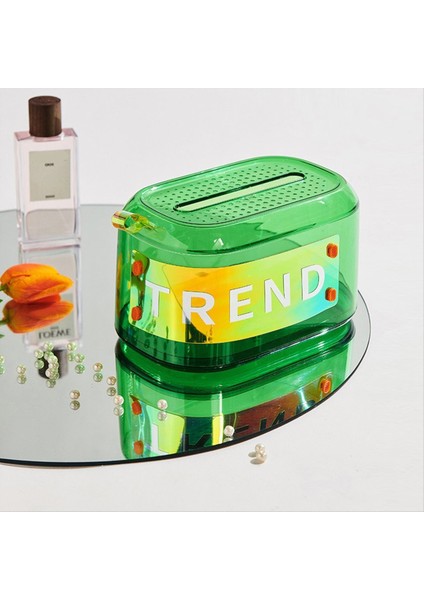 Otomatik Kaldırma Kağıt Kutu Masaüstü Plastik Karton Kağıt Peçete Depolama Rafı Restoran Sehpa Dekorasyon Mavi (Yurt Dışından) fırsatları