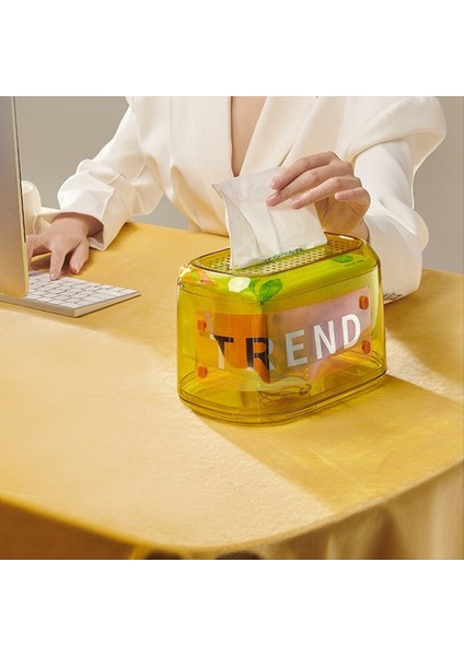 Otomatik Kaldırma Kağıt Kutu Masaüstü Plastik Karton Kağıt Peçete Depolama Rafı Restoran Sehpa Dekorasyon Mavi (Yurt Dışından) indirimleri