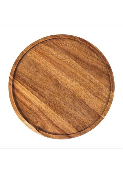 Yuvarlak Ahşap Tepsi Ahşap Servis Tepsisi Servis Tabağı Meze Charcuterie Tahtası Mutfak/tezgah Için Tepsi Organizatör (Yurt Dışından)