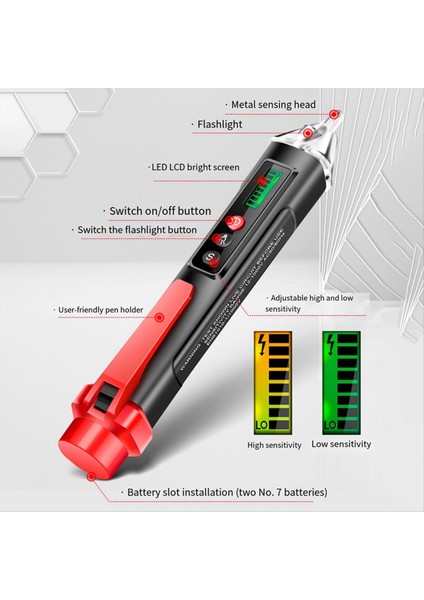Aneng VC1010 Dijital Ac/dc Voltaj Dedektörleri Akıllı Temassız Test Cihazı Kalem Ölçer 12-1000V Akım Elektrik Sensörü Test Kalemi A (Yurt Dışından) fiyatları