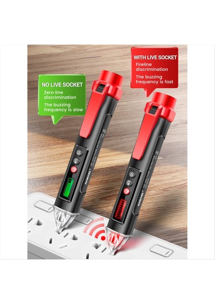 Aneng VC1010 Dijital Ac/dc Voltaj Dedektörleri Akıllı Temassız Test Cihazı Kalem Ölçer 12-1000V Akım Elektrik Sensörü Test Kalemi A (Yurt Dışından) fırsatları