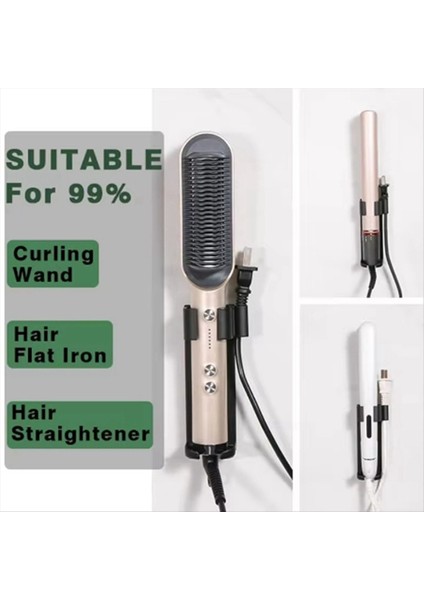 Saç Kıvırma Demir Alüminyum Duvar Montaj Tutucu Organizatör Depolama Rafı Uygun Çeşitli Kıvırcık Saç Çubukları Siyah (Yurt Dışından) modelleri