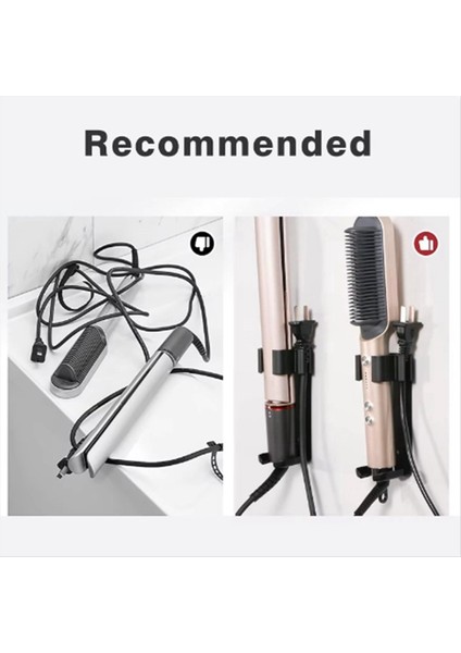 Saç Kıvırma Demir Alüminyum Duvar Montaj Tutucu Organizatör Depolama Rafı Uygun Çeşitli Kıvırcık Saç Çubukları Siyah (Yurt Dışından) indirimleri