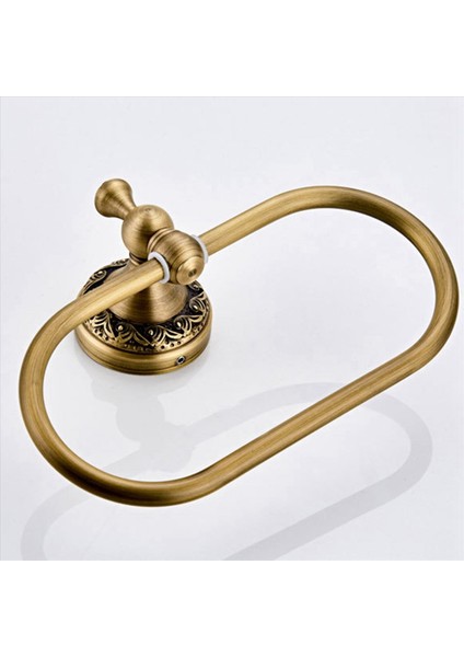 2x Oval Havlu Yüzüğü Antika Pirinç Zarif Desen Oyma Askı El Havlu Tutucu Için Banyo Mutfak Aksesuarları (Yurt Dışından) fiyatları