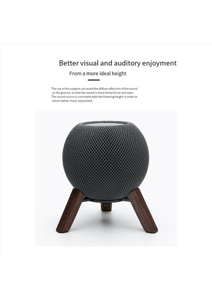 2x Gerçek Ahşap Standı Homepod Mini Ahşap Tutucu Tripod ile Metal Çerçeve Ev Kapsül Mini Hoparlör Iyi (Yurt Dışından) modelleri