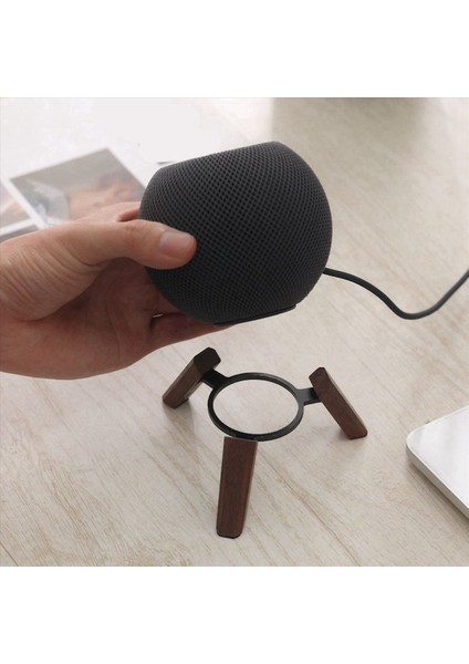 2x Gerçek Ahşap Standı Homepod Mini Ahşap Tutucu Tripod ile Metal Çerçeve Ev Kapsül Mini Hoparlör Iyi (Yurt Dışından) fırsatları