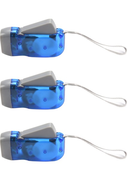 3x El Pres El Feneri Fener Dinamo Mini El Feneri LED Acil Durum Dinamo Torç Lambası Kendi Kendine Şarj El Işığı (Yurt Dışından)