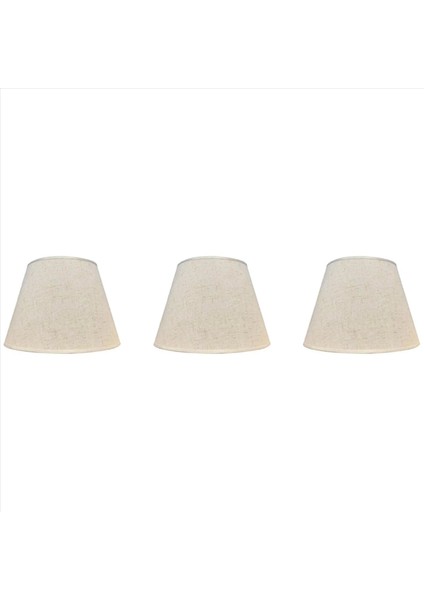 3x Masa Lambası Aksesuarlar E27 Keten Başucu Lambası Duvar Lambası Zemin Lamba Gölgesi Düşük Çapı 30CM Beyaz (Yurt Dışından)