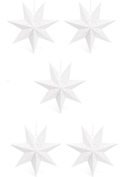 5x Asma Kağıt 7 Sivri Yıldız Lantern Noel Düğün Doğum Günü Dekorasyonu Için Noel Asma Yıldız Dekorasyonları (Yurt Dışından)