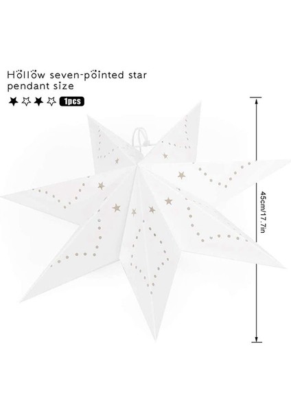 5x Asma Kağıt 7 Sivri Yıldız Lantern Noel Düğün Doğum Günü Dekorasyonu Için Noel Asma Yıldız Dekorasyonları (Yurt Dışından) modelleri