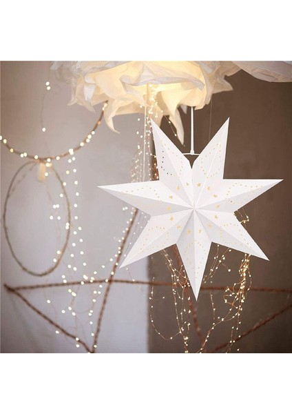 5x Asma Kağıt 7 Sivri Yıldız Lantern Noel Düğün Doğum Günü Dekorasyonu Için Noel Asma Yıldız Dekorasyonları (Yurt Dışından) indirimleri
