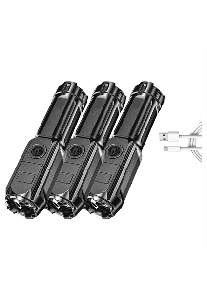 Peachloft El Feneri Güçlü LED El Feneri Şarj Edilebilir Yakınlaştırılabilir Yüksek Lümenler Süper Parlak Ev Kampı Için (Yurt Dışından)