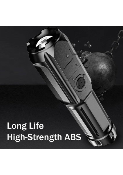 Peachloft El Feneri Güçlü LED El Feneri Şarj Edilebilir Yakınlaştırılabilir Yüksek Lümenler Süper Parlak Ev Kampı Için (Yurt Dışından) fırsatları