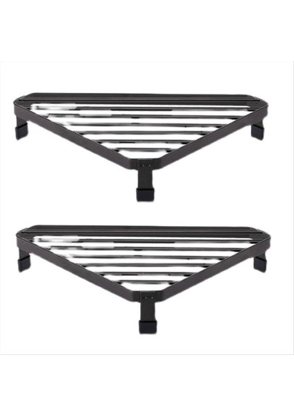 Fırın Açısı Çerçeve Ferforje Üçgen Demir Çerçeve Raf Rafı Anti-Ölçeklendirme Köşe Masası Siyah (Yurt Dışından)