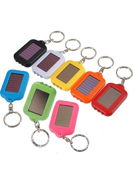 10X Mini Güneş Gücü Şarj Edilebilir 3led Flashlight Anahtar Teşekkür Torç Yüzüğü Yeni - Yeşil (Yurt Dışından) modelleri