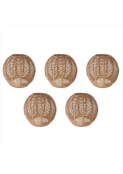 5x Ev Aydınlatma Rattan Lamba Kapağı El Yapımı Dokuma Avize Retro Abajur Aile (Yurt Dışından)
