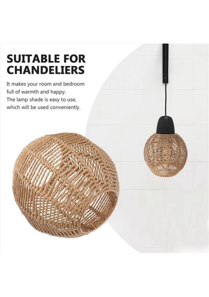 5x Ev Aydınlatma Rattan Lamba Kapağı El Yapımı Dokuma Avize Retro Abajur Aile (Yurt Dışından) indirimleri