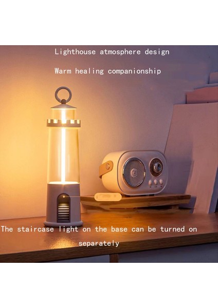 Üç Katman Aydınlatma Deniz Feneri Kampı Maglev Kamp Atmosfer Nefesli Hafif Ev Taşınabilir Uyku Hafif Siyah (Yurt Dışından)