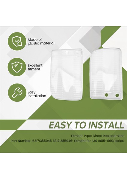 1 Çift Ön Tampon Sis Farları Bmw Için Net Kapak (Yurt Dışından) indirimleri