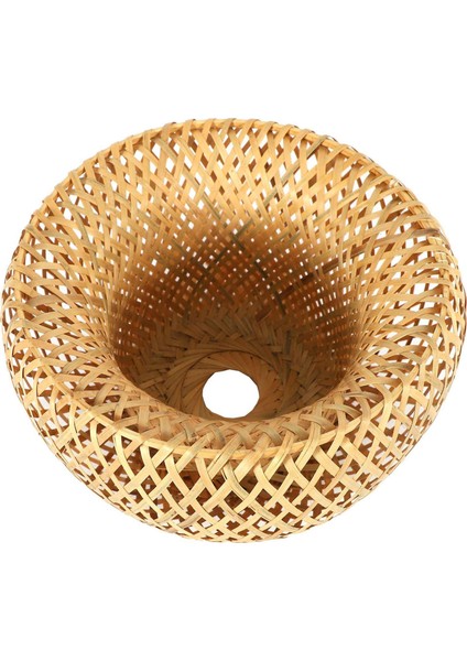 2x Bambu Hasır Rattan Abajur El Dokuma Çift Katmanlı Bambu Kubbe Abajur Asya Rustik Japon Lamba Tasarımı (Yurt Dışından) fiyatları